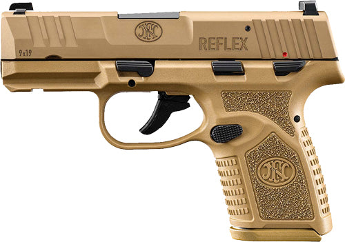 FN America Reflex 9mm Luger Semi-Auto Pistol in Flat Dark Earth with 2 Magazines