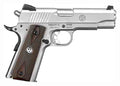 Ruger SR1911 Commander .45 ACP Semi-Auto Pistol with Stainless Finish and Adjustable Sights