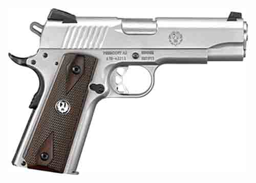 Ruger SR1911 Commander .45 ACP Semi-Auto Pistol with Stainless Finish and Adjustable Sights