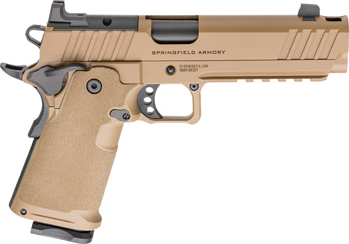 Springfield Armory 1911 Ds Prodigy 9mm Semi-Auto Pistol with 5-Inch Barrel and 20-Round Capacity and Coyote Finish