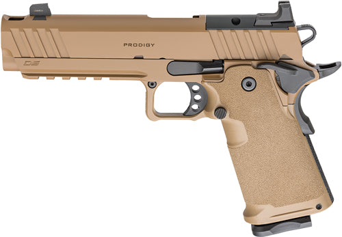 Springfield Armory 1911 Ds Prodigy 9mm Semi-Auto Pistol with 5-Inch Barrel and 20-Round Capacity and Coyote Finish