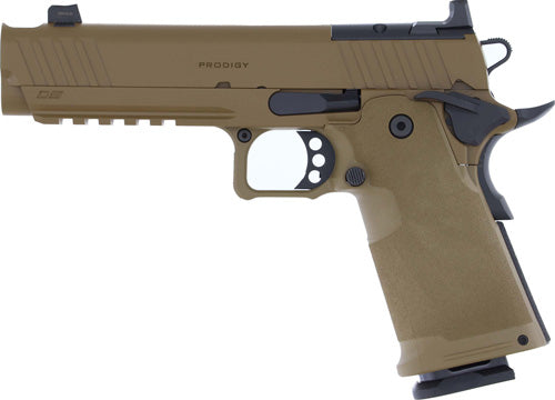 Springfield Armory 1911 Ds Prodigy 9mm Semi-Auto Pistol with 5-Inch Barrel and 10-Round Capacity and Coyote Finish