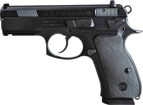 CZ-USA CZ 75 P-01 50th Anniversary Elite Semi-Auto Pistol with 9mm Luger Caliber and Dual Magazines