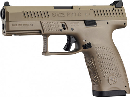 CZ-USA CZ P-10 C 9mm Semi-Auto Pistol with 15-Round Magazines - Flat Dark Earth Finish