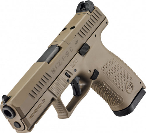 CZ-USA CZ P-10 C 9mm Semi-Auto Pistol with 15-Round Magazines - Flat Dark Earth Finish