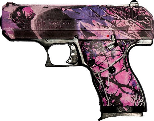 Hi-Point C9 9mm Compact Pistol with Camouflage Finish and Hydro Dipped Pink Camo Pattern