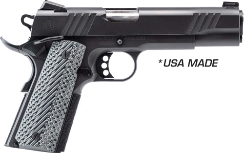 Bersa B1911 45 ACP Semi-Auto Pistol with Night Sights and G10 Grip - Black/Black Finish