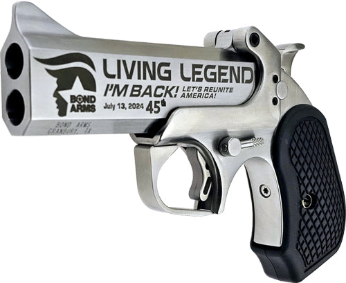 Bond Arms DT47 Trump Limited Stainless Steel Break Action Revolver with Custom Engraved Barrel
