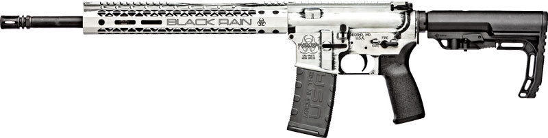 Black Rain Ordnance BRO-FUSION-300BLK-WB Modern Sporting Rifle with White Battleworn Finish