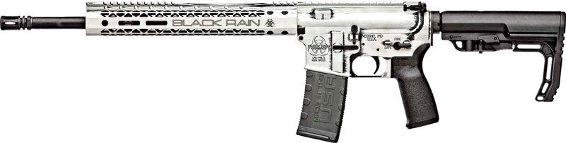 Black Rain Ordnance BRO-FUSION-WB White Battleworn Finish Modern Sporting Rifle, 16-Inch Barrel, Semi-Automatic, 30-Round Magazine