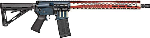 Black Rain Ordnance BRO-PAT-300BLK-BETSY Patriot Rifle - 16-inch Barrel, Red White Blue Stock