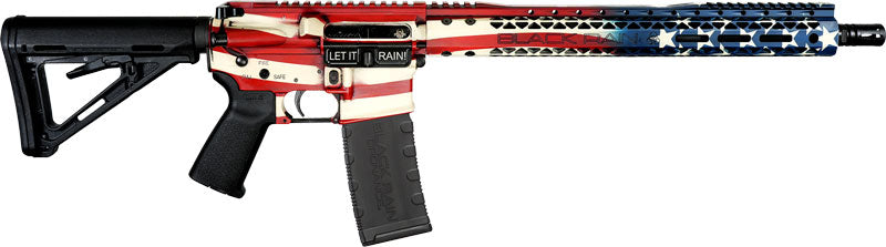 Black Rain Ordnance SPEC+ Patriot Rifle in 223 Rem/5.56 NATO with US Flag Stock