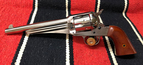Cimarron 1875 Outlaw .45 LC Revolver with 7.5-Inch Nickel Barrel and Walnut Grip