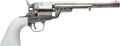 Cimarron 1851RM WB Hickok Revolver in .38 Special with Nickel Finish and Polymer Ivory Grip