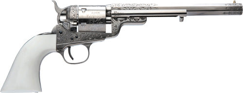 Cimarron 1851RM WB Hickok Revolver in .38 Special with Nickel Finish and Polymer Ivory Grip
