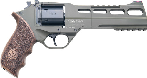Chiappa Rhino 60SA .357 Magnum Revolver with Green Frame and Wood Grips