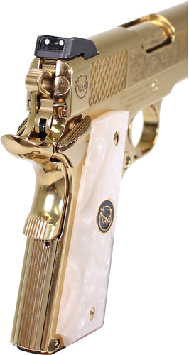 Iver Johnson Eagle Noble WP .45 ACP Semi-Auto Pistol with Polished PVD Finish and Gold Frame
