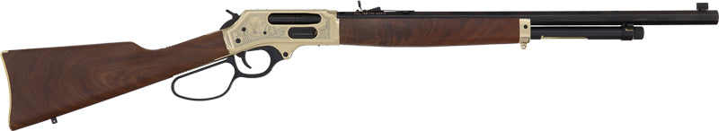 Henry H10 Brass Side Gate Sporting Rifle with Octagon Barrel and Walnut Stock