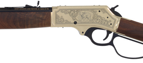 Henry H10 Brass Side Gate Sporting Rifle with Octagon Barrel and Walnut Stock