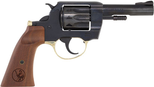 Henry H16 GoldenBoy Revolver - .22 Long Rifle, 4-inch Barrel, Blued Finish, Wood Grips