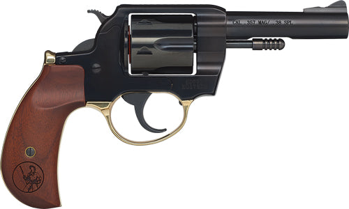 Henry H17 Big Boy Revolver in .357 Magnum / .38 Special with Blued Barrel and Wooden Grips