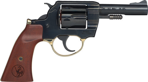 Henry H17 Big Boy Revolver - .357 Magnum / .38 Special with 4-Inch Blued Barrel and Wood Grips