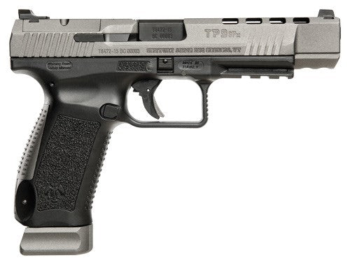 Canik Tp9Sfx 9mm Pistol FS with 5.2-Inch Barrel and 20-Round Capacity and Tungsten Finish