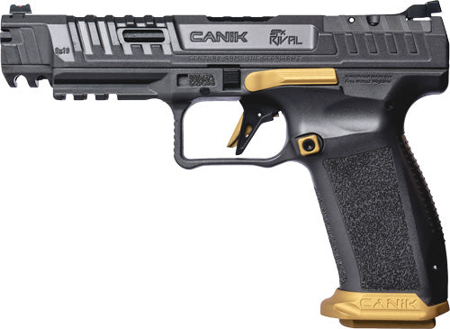 Canik SFX Rival 9mm OR As Semi-Auto Pistol with 5-Inch Barrel and 18-Round Capacity and Gray Finish