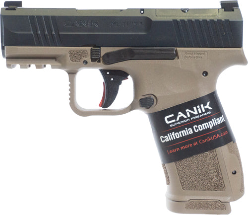 Canik METE MC9 L Cali 9mm Semi-Auto Pistol with 3.18-Inch Barrel and 10-Round Capacity and Flat Dark Earth Finish