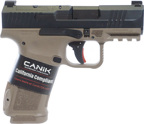 Canik METE MC9 L Cali 9mm Semi-Auto Pistol with 3.18-Inch Barrel and 10-Round Capacity and Flat Dark Earth Finish