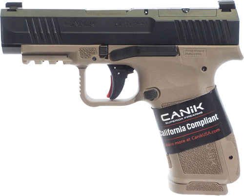 Canik METE MC9 Ls Cali 9mm Semi-Auto Pistol with 3.63-Inch Barrel and 10-Round Capacity and Flat Dark Earth Finish