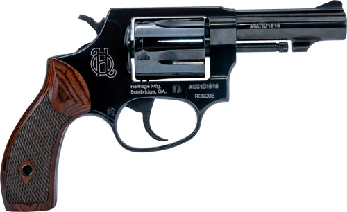 Heritage Roscoe .38 Special 3-Inch Revolver with Wood Grips and Fixed Sights