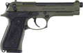 Beretta 92FS 9mm Semi-Auto Pistol with 4.9-Inch Barrel and Green Finish