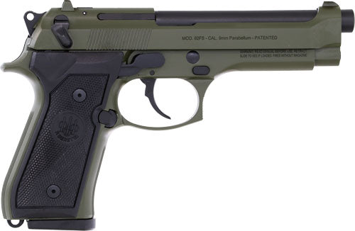 Beretta 92FS 9mm Semi-Auto Pistol with 4.9-Inch Barrel and Green Finish