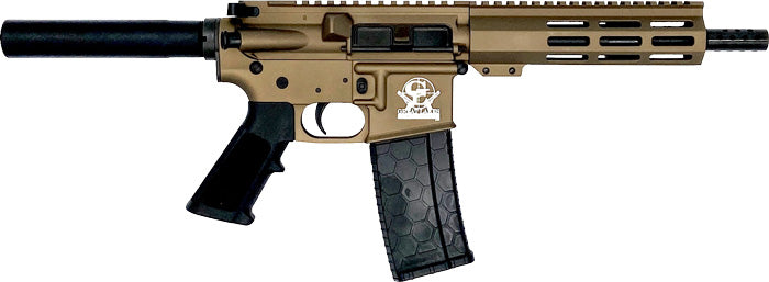 Great Lakes Firearms & Ammo GL15223P BRZ AR-15 Pistol in 223 Rem/5.56 NATO with Bronze Finish