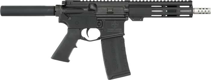 Great Lakes Firearms & Ammo GL15223SSP BLK AR-15 Pistol in 223 Rem/5.56 NATO, 7.5-Inch Barrel, Black