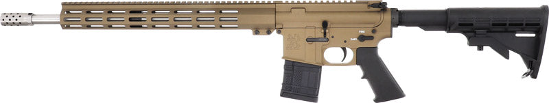 Great Lakes Firearms & Ammo GL15450SS BRZ AR15 450 Bushmaster Modern Sporting Rifle with Muzzle Brake and Synthetic Stock