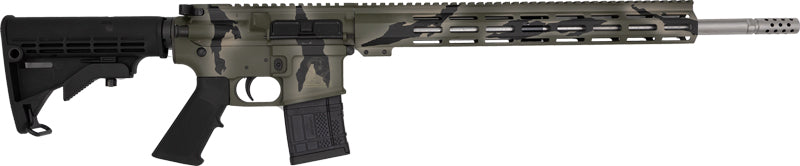 Great Lakes Firearms & Ammo GL15450SSPGRN AR15 450 Bushmaster Semi-Automatic Rifle with Muzzle Brake and Black Synthetic Stock