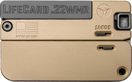 Trailblazer Lifecard 22WMR - Compact Break Action Handgun with Aluminum Frame and Tan Finish