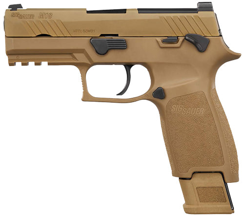 SIG Sauer M18 Commercial 9mm Semi-Auto Pistol with 3.9-Inch Barrel and 21-Round Capacity and Coyote Finish