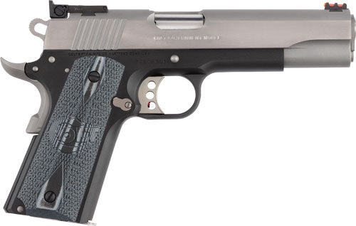 Colt Gold Cup Lite .38 Super Semi-Auto Pistol with G10 Blue Checkered Grip and Fiber Optic Sights