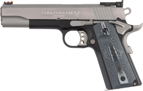 Colt Gold Cup Lite .38 Super Semi-Auto Pistol with G10 Blue Checkered Grip and Fiber Optic Sights