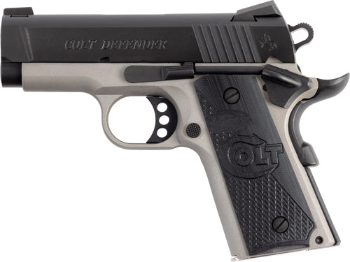 Colt Defender 45 ACP Semi-Auto 3-inch Stainless Steel Pistol with Cerakote Finish