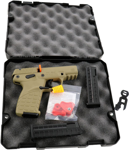 Kel-Tec P17 22LR Tan Semi-Auto Pistol with 3.93-Inch Barrel and Fiber Optic Sights