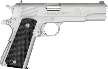 Springfield Armory Mil-Spec 1911 .45 ACP Semi-Auto Pistol with 5-Inch Barrel and 7-Round Capacity and Stainless Finish
