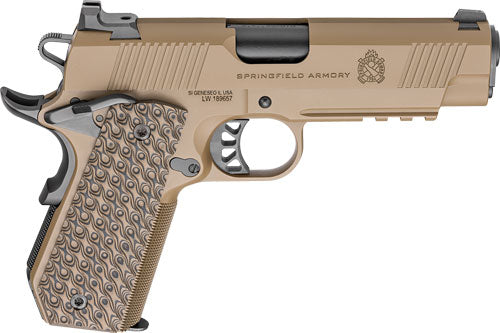 Springfield Armory 1911 Trp .45 ACP Semi-Auto Pistol with 4.25-Inch Barrel and 7-Round Capacity and Coyote Finish