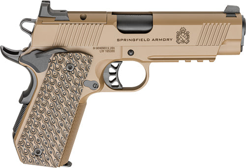 Springfield Armory 1911 Trp 9mm AOS Semi-Auto Pistol with 4.25-Inch Barrel and 9-Round Capacity and Coyote Finish