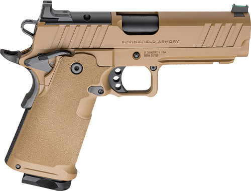 Springfield Armory 1911 Ds Prodigy 9mm Semi-Auto Pistol with 4.25-Inch Barrel and 10-Round Capacity and Coyote Finish