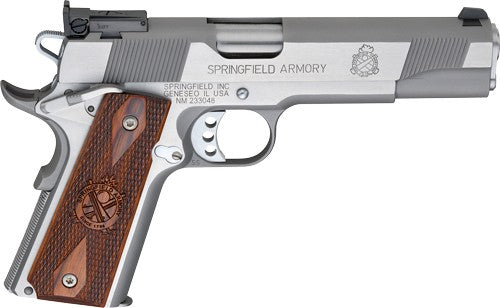Springfield Armory 1911 Loaded Target 9mm Semi-Auto Pistol with 5-Inch Barrel and 9-Round Capacity and Stainless Finish