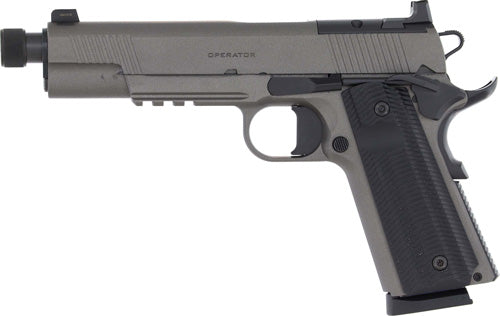 Springfield Armory 1911 Operator AOS .45 ACP Semi-Auto Pistol with 5-Inch Barrel and 8-Round Capacity and Gray Finish